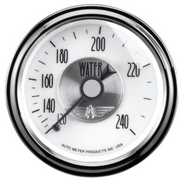 AutoMeter AU2031 Prestige - Pearl Water Temperature Gauge 2-1/16" Full Sweep Mech 120-240¶øF