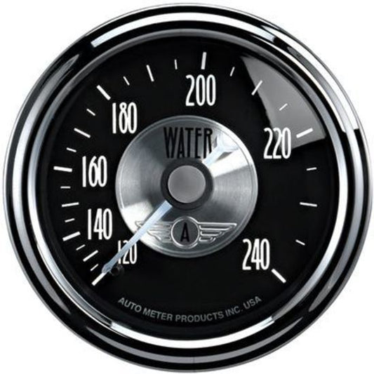AutoMeter AU2033 Prestige - Black Diamond Water Temperature Gauge 2-1/16" Full Sweep Mech 120-240¶øF