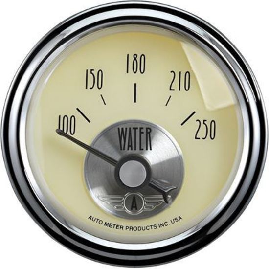 AutoMeter AU2037 Prestige Water Temperature 100-250¶ø F 2-1/16" Diameter Ivory Face Analog