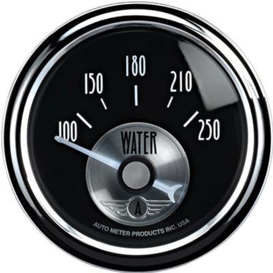 AutoMeter AU2038 Prestige - Black Diamond Water Temperature Gauge 2-1/16" Short Sweep Elec 100-250¶øF