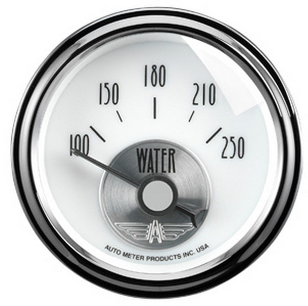 AutoMeter AU2039 Prestige - Pearl Water Temperature Gauge 2-1/16" Short Sweep Elec 100-250¶øF
