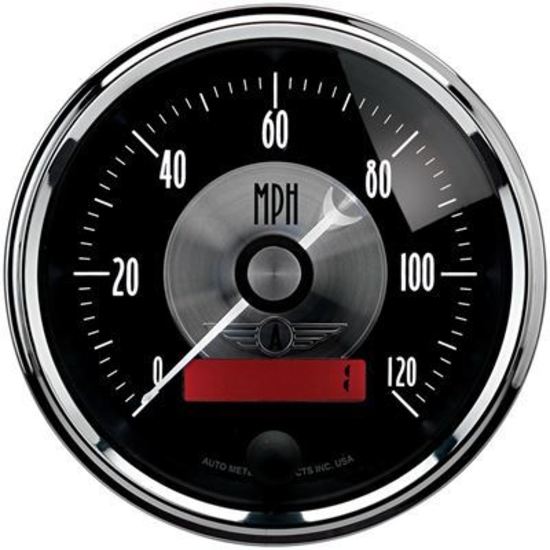AutoMeter AU2086 Prestige Speedometer 0-120 MPH 3-3/8" Analog Elecal