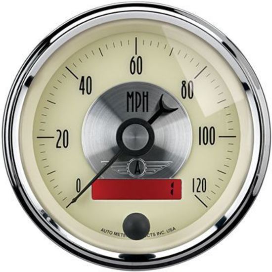 AutoMeter AU2087 Prestige Speedometer 0-120 MPH 3-3/8" Analog Elecal