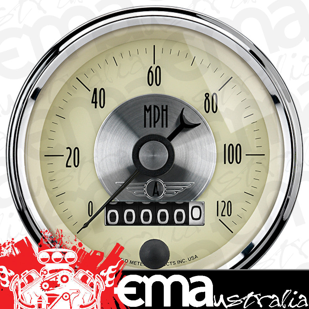 AutoMeter 2089 3-3/8" SPEEDOMETER, 0-120 MPH, PRESTIGE ANTIQUE IVORY
