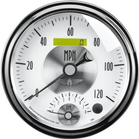 AutoMeter AU2095 Prestige Pearl Tach/Speedo Combo 5" In-Dash 0-120 MPH Programmable