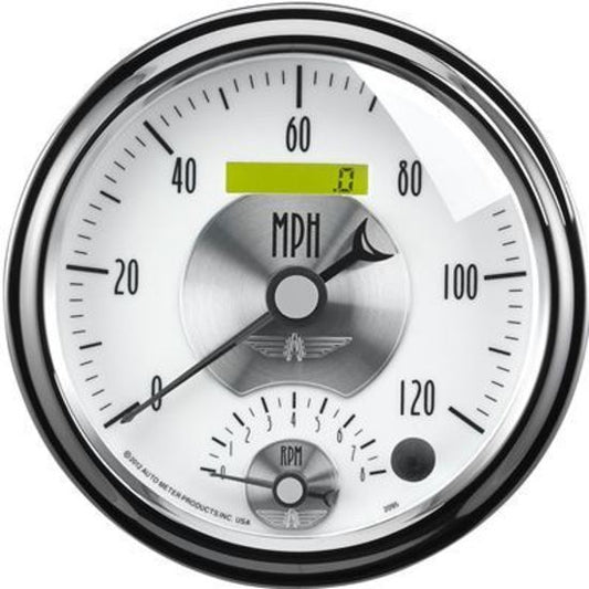 AutoMeter AU2095 Prestige Pearl Tach/Speedo Combo 5" In-Dash 0-120 MPH Programmable