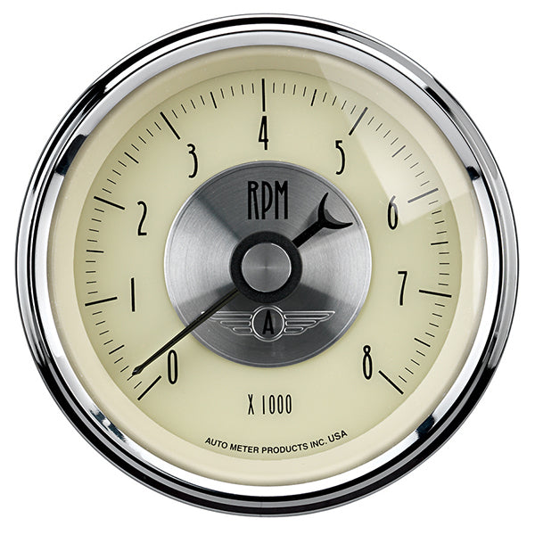 AutoMeter AU2097 Antique Ivory Tachometer 3-3/8" 0-8000RPM Elec </Span>