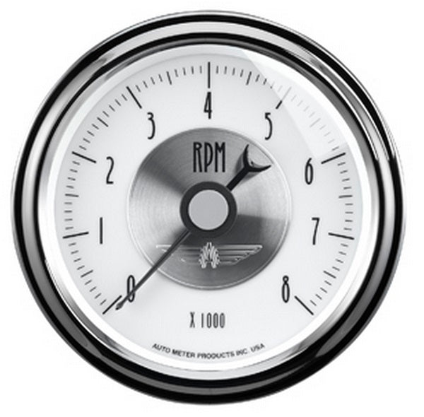AutoMeter AU2098 Prestige - Pearl Tachometer 3-3/8" 0-8 000 RPM Elecal In-Dash