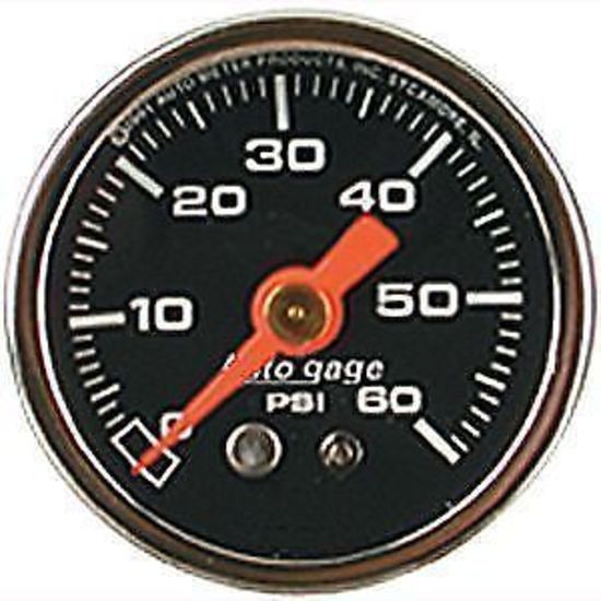 AutoMeter AU2173 Auto Gage 1-1/2" Fuel Pressure Gauge 0-60 PSI Black/Chrome Au 2173