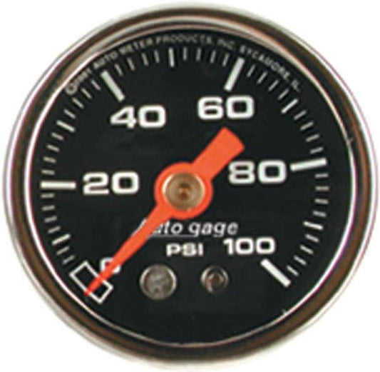 AutoMeter AU2174 Auto Gage Fuel Pressure Gauge 0-100 PSI 1-1/2" Full Sweep Mech
