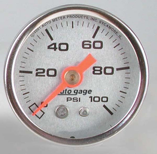 AutoMeter AU2180 Auto Gage 1-1/2" Mech Fuel Pressure Gauge 0-100 PSI Au 2180