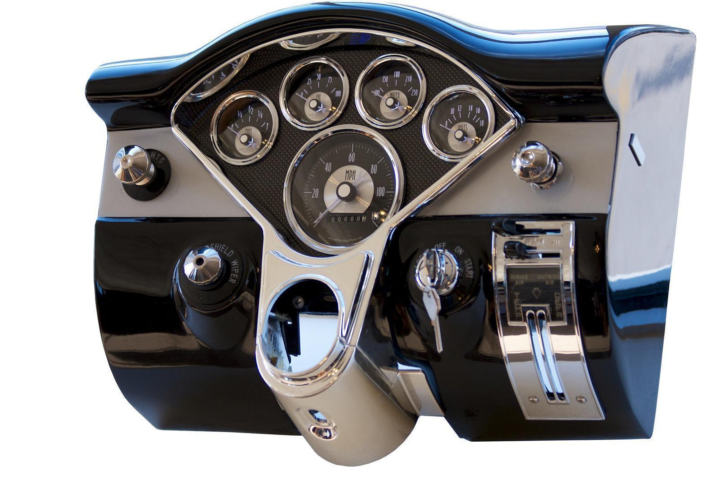 AutoMeter AU2207 Direct Fit 5 Gauge Dash Panel Chevrolet 55-56 3-3/8" 4X 2-1/16