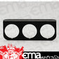 AutoMeter 2238 GAUGE MOUNTING PANEL, TRIPLE, 2-1/16", BLACK, ALUMINUM