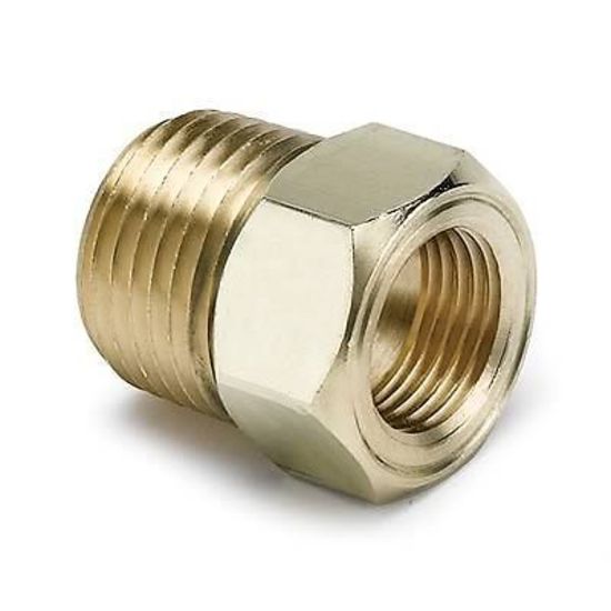 AutoMeter 2264 FITTING, ADAPTER, 1/2-1/16" NPT MALE, BRASS, FOR MECH.TEMP. GAUGE