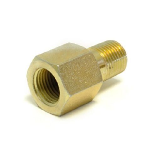 AutoMeter 2269 FITTING, ADAPTER, METRIC, 1/8" BSPT MALE TO 1/8" NPTF FEMALE, BRASS