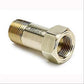 AutoMeter 2270 FITTING, ADAPTER, 1/2-1/16" NPT MALE, EXTENSION, BRASS, FOR MECH. TEMP. GAUGE