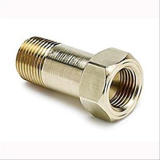 AutoMeter 2270 FITTING, ADAPTER, 1/2-1/16" NPT MALE, EXTENSION, BRASS, FOR MECH. TEMP. GAUGE