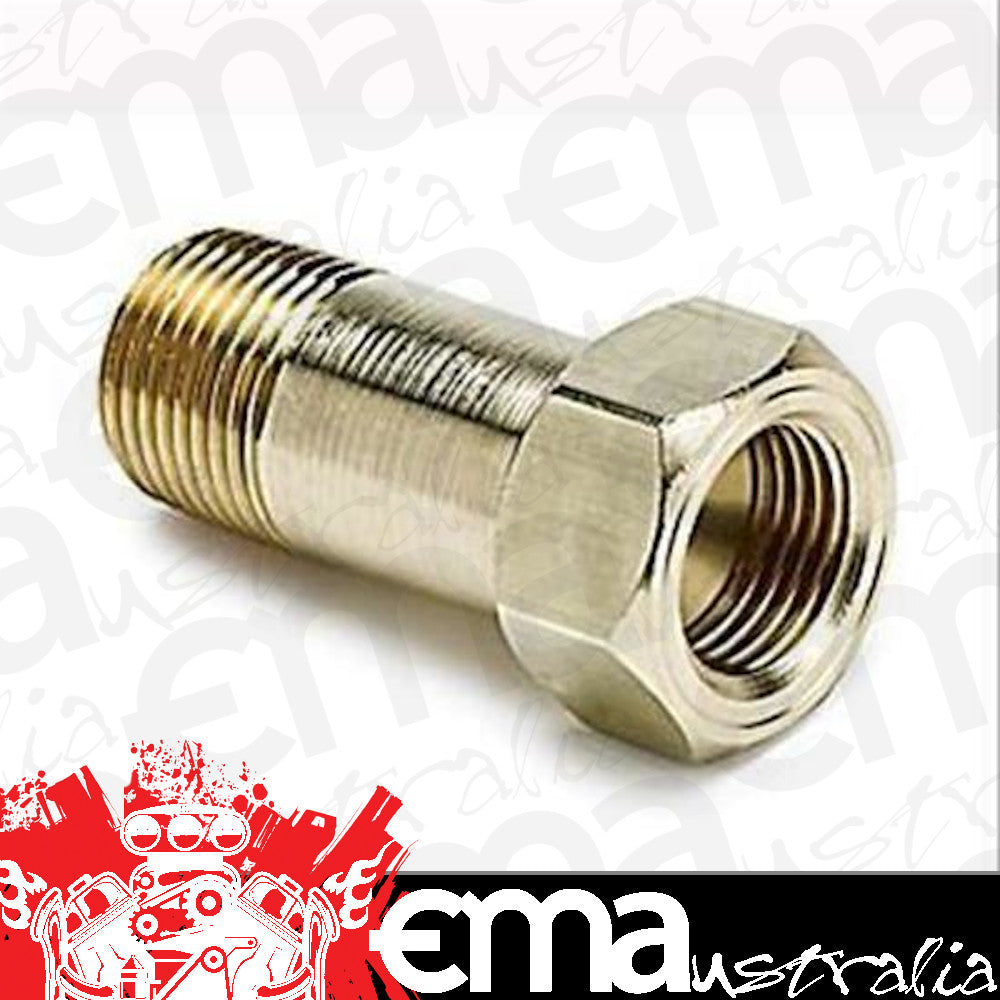 AutoMeter 2270 FITTING, ADAPTER, 1/2-1/16" NPT MALE, EXTENSION, BRASS, FOR MECH. TEMP. GAUGE