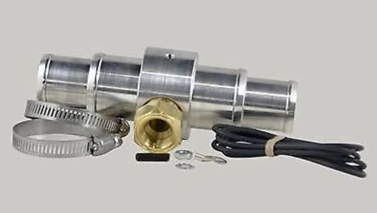 AutoMeter 2282 FITTING, ADAPTER, RADIATOR HOSE, 1" TO 1.25", 3/8" NPTF FEMALE, ALUMINUM