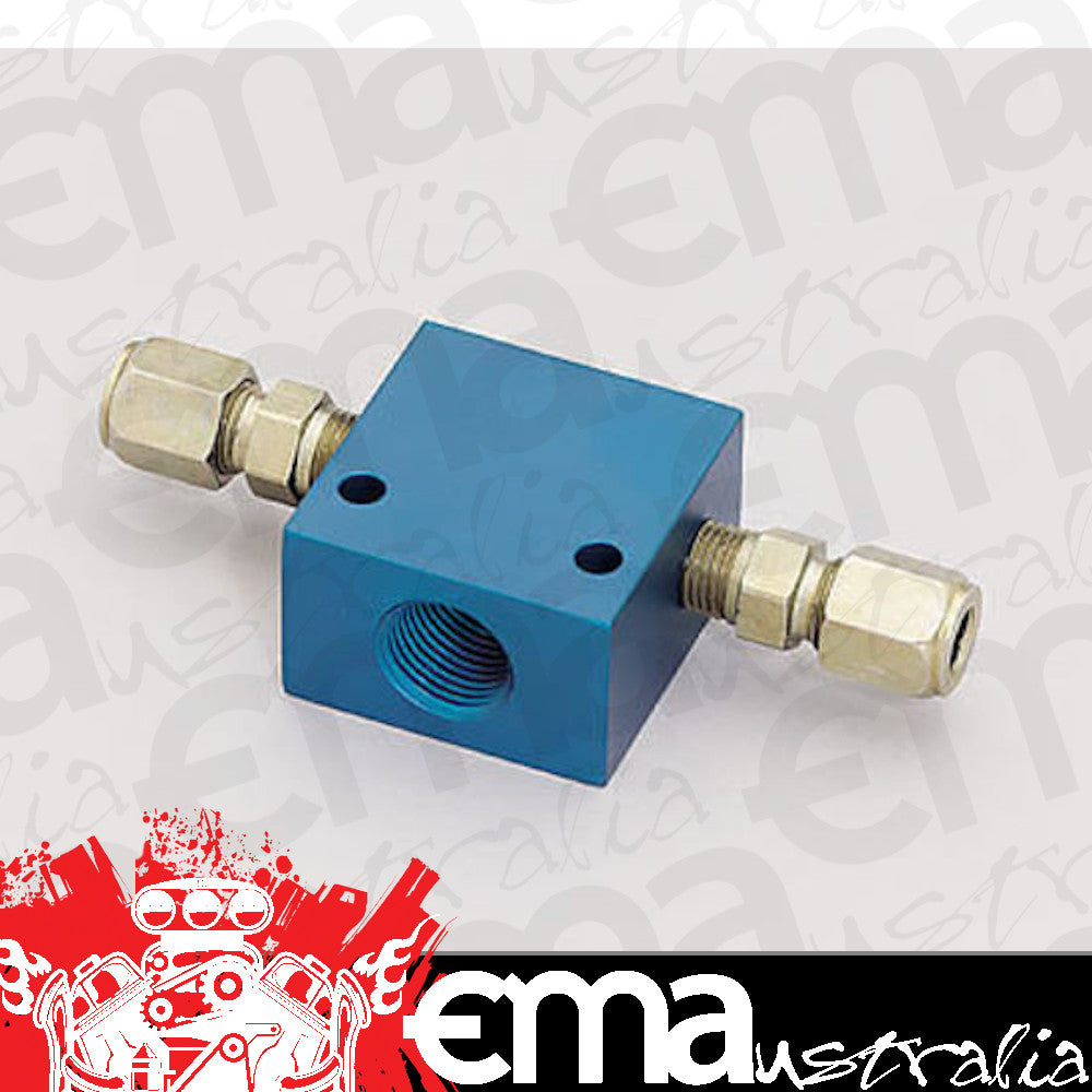 AutoMeter AU2286 Transmission Temp Gauge Manifold 1/2" -14 Npt suits 3/8" Od Tube