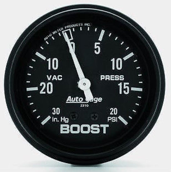 AutoMeter AU2310 Auto Gage 2-5/8" Mech Boost/Vacuum Gauge 30 In.Hg/20 PSI