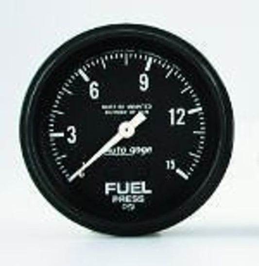 AutoMeter 2311 2-5/8" FUEL PRESSURE, 0-15 PSI, AUTO GAGE