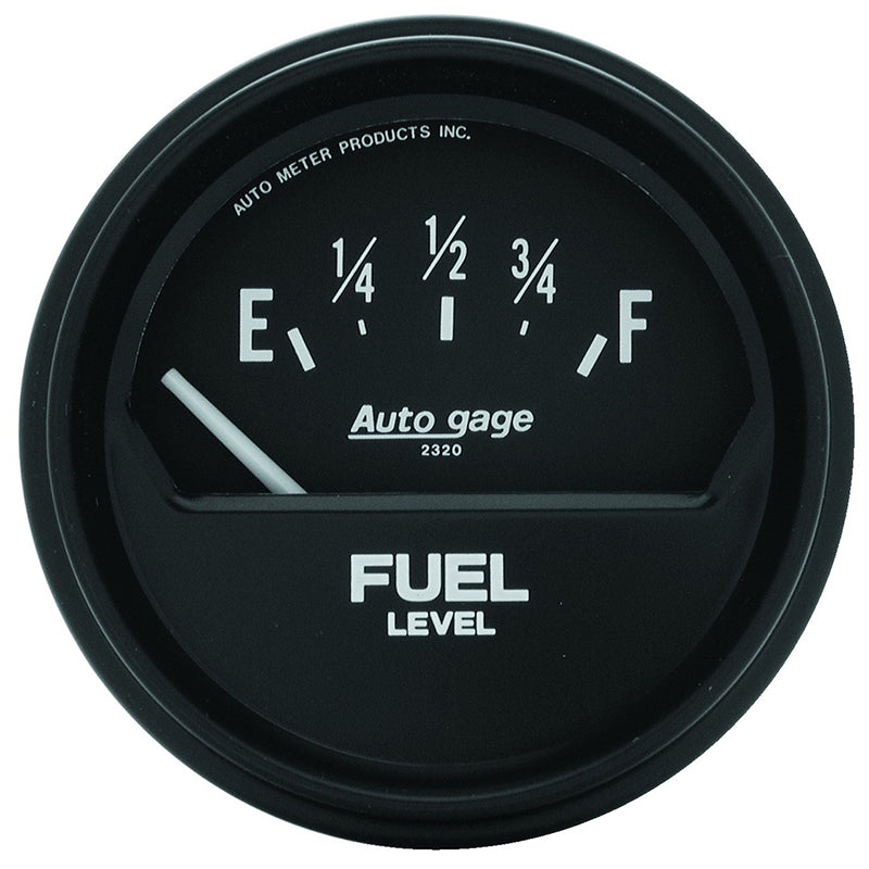 AutoMeter AU2315 Auto Gage Fuel Level Gauge 2-5/8" Short Sweep Elec Ford 73 OHMS Empty/8-12 OHMS Full