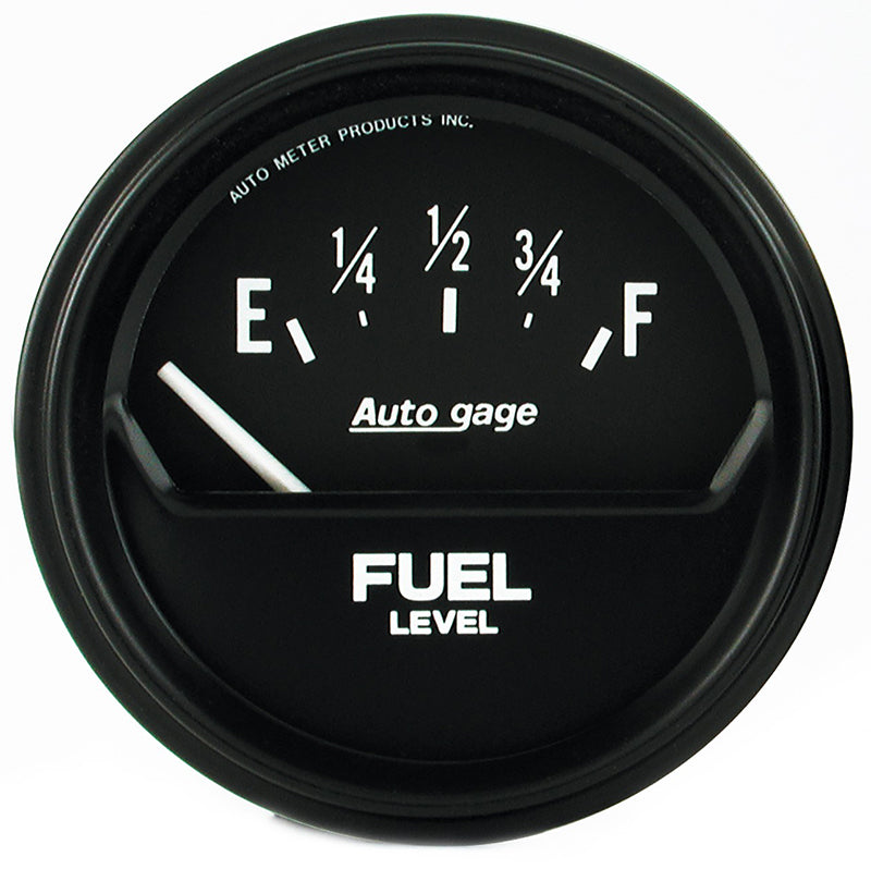 AutoMeter AU2316 Auto Gage Fuel Level Gauge 2-5/8" Short Sweep Elec Gm 0 OHMS Empty/90 OHMS Full