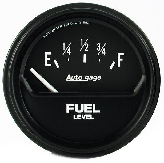 AutoMeter AU2316 Auto Gage Fuel Level Gauge 2-5/8" Short Sweep Elec Gm 0 OHMS Empty/90 OHMS Full