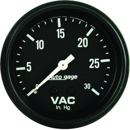 AutoMeter AU2317 Auto Gage Vacuum 30 In. Hg 2 5/8 In. Analog Mech