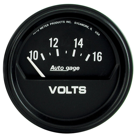 AutoMeter AU2319 Auto Gage 2-5/8" Elec Voltmeter 10-16V Black/Black