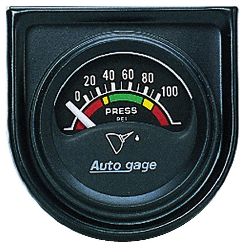 AutoMeter AU2354 Auto Gage Oil Pressure Gauge 1-1/2" Individual Console Short Sweep Elec 0-100 PSI