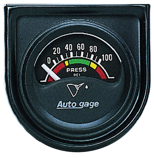 AutoMeter AU2354 Auto Gage Oil Pressure Gauge 1-1/2" Individual Console Short Sweep Elec 0-100 PSI