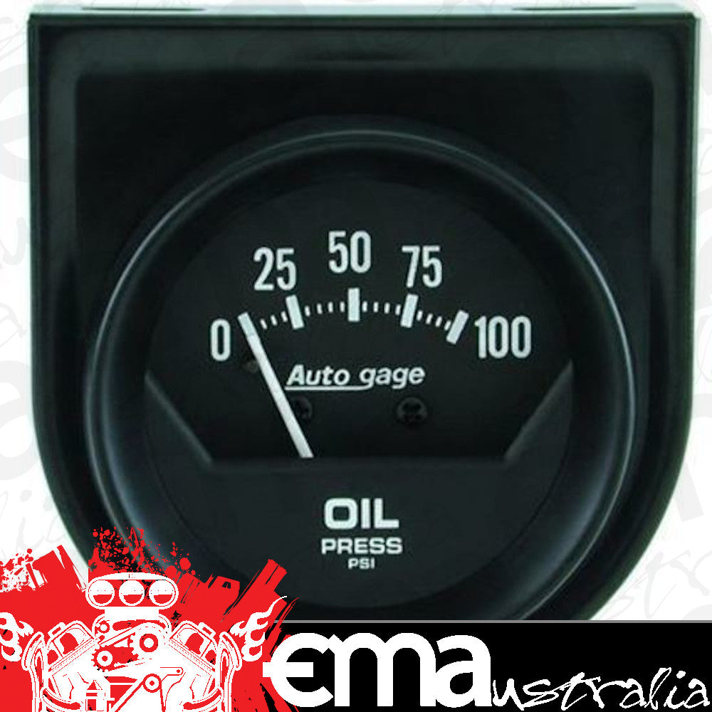 AutoMeter AU2360 Gauge Auto Gage Oil Pressure 0-100 PSI 2-1/16" Analog Mech