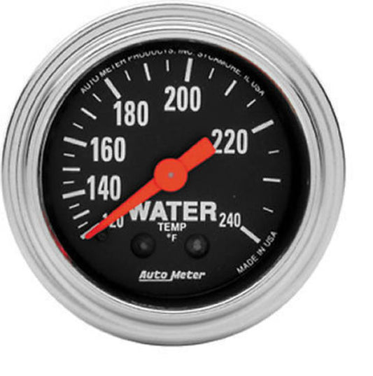 AutoMeter AU2433 Traditional Chrome 2-1/16" Mech Water Temp Gauge 120-240¶øF