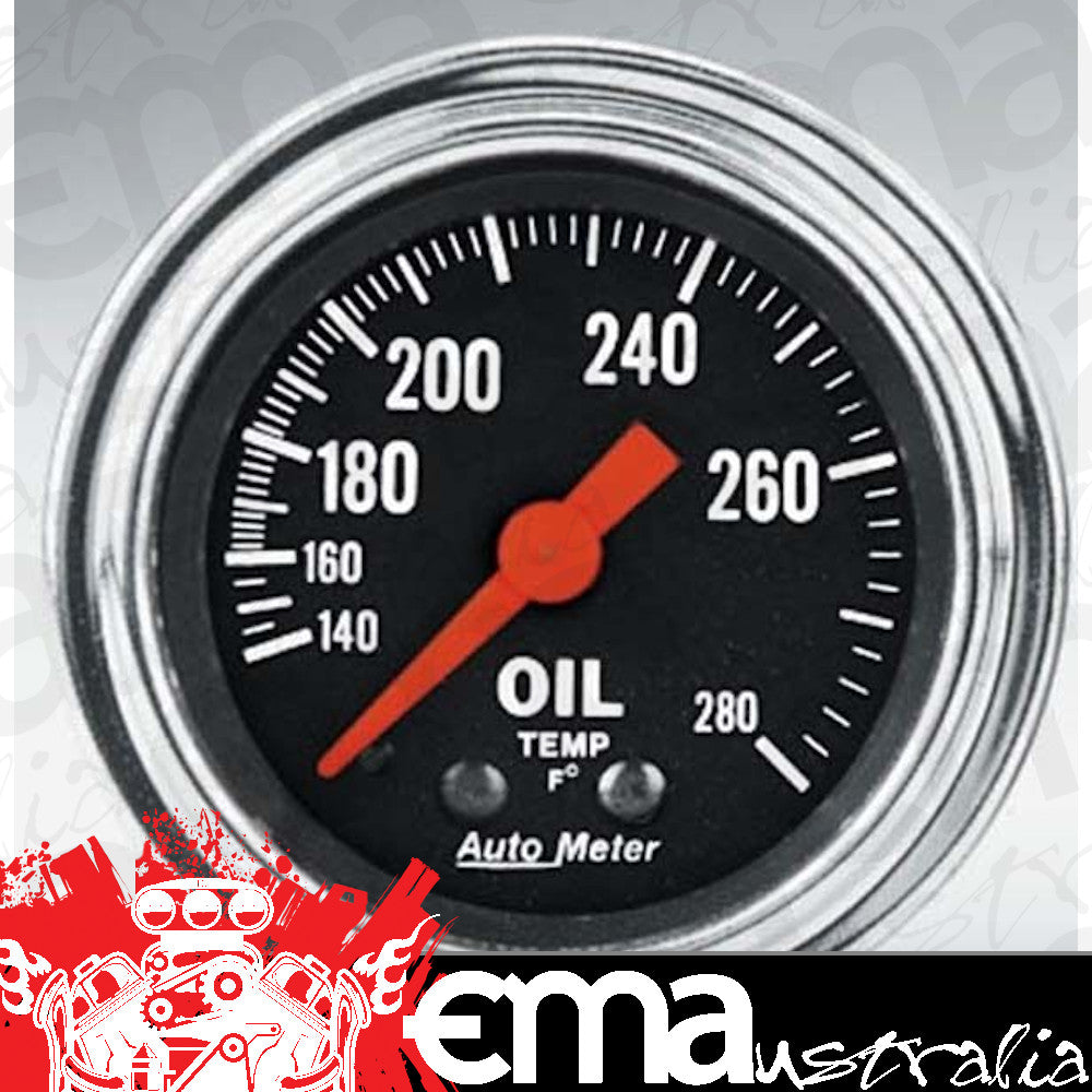 AutoMeter AU2441 Traditional Chrome 2-1/16" Mech Oil Temp Gauge 140-280¶øF