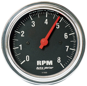 AutoMeter AU2499 Traditional Chrome 3-3/8" Elec In-Dash Tachometer 0-8000 RPM