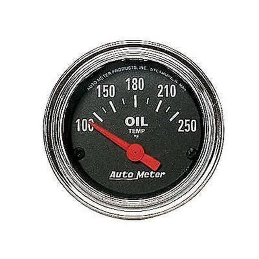AutoMeter AU2542 Traditional Chrome 2-1/16" Elec Oil Temperature Gauge 100-250¶øF