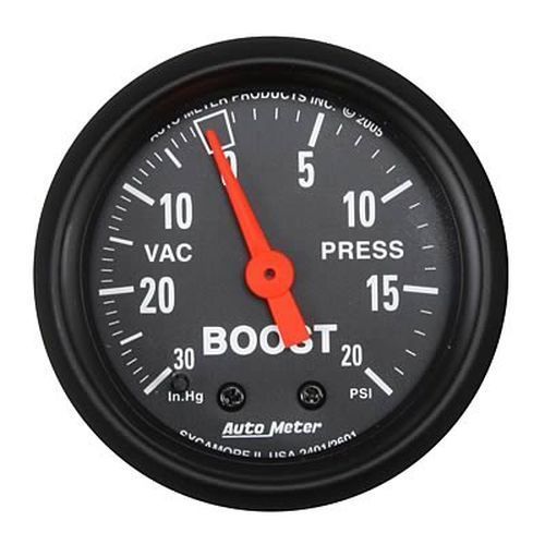 AutoMeter AU2601 Z-Series 2-1/16" Mech Boost/Vacuum Gauge 30In Hg/20 PSI