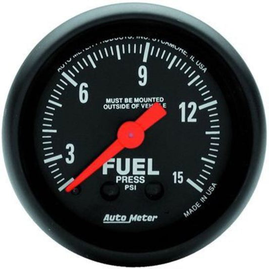 AutoMeter AU2603 Z-Series Fuel Pressure 0-15 PSI 2-1/16" Analog Mech