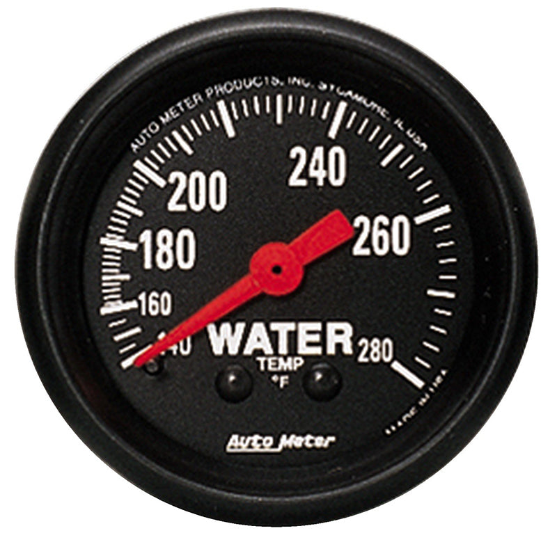 AutoMeter AU2606 Z-Series Water Temperature Gauge 2-1/16" Full Sweep Mech 140-280¶øF