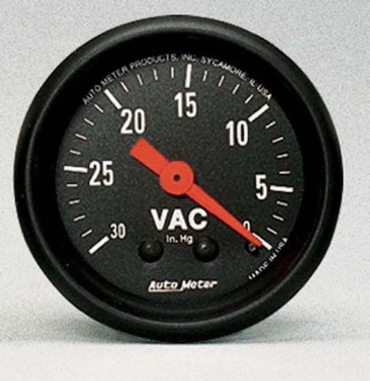 AutoMeter AU2610 Z-Series 2-1/16" Mech Vacuum Gauge 30 In.Hg