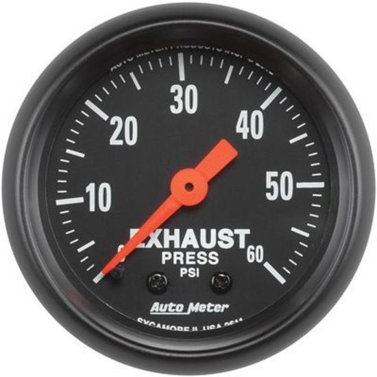 AutoMeter AU2611 Z-Series Exhaust Pressure 0-60 PSI 2-1/16 In. Mech Gauge