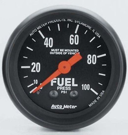 AutoMeter AU2612 Z-Series 2-1/16" Mech. Fuel Pressure Gauge 0-100 PSI