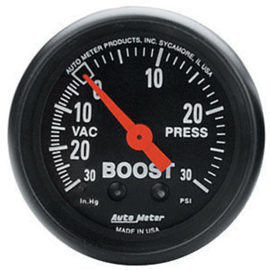 AutoMeter AU2614 Z-Series 2-1/16" Mech Boost/Vacuum Gauge 30In Hg/30 PSI
