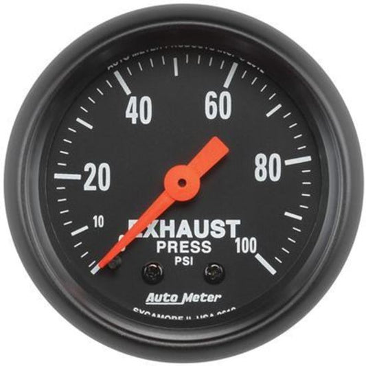 AutoMeter AU2619 Z-Series Exhaust Pressure 0-100 PSI 2-1/16 In. Mech Gauge