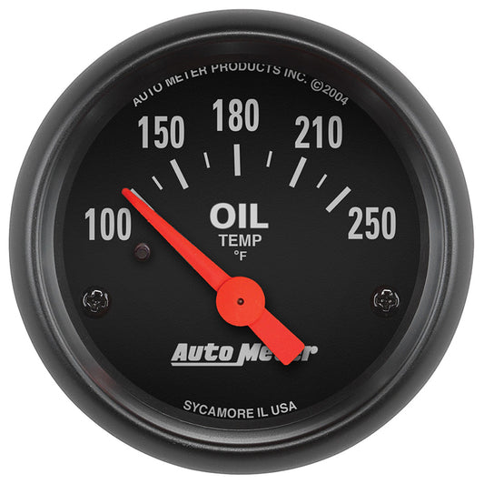 AutoMeter AU2638 Z-Series Oil Temperature Gauge 2-1/16" Short Sweep Elec 100-250¶øF
