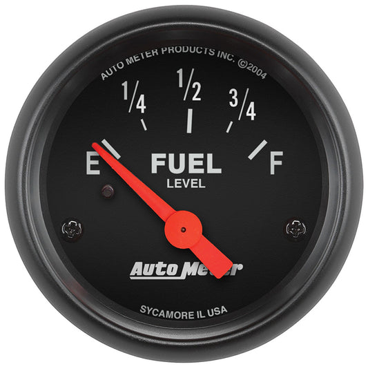 AutoMeter AU2643 Z-Series Fuel Level Gauge 2-1/16" Short Sweep Elec 240 OHMS Empty/33 OHMS Full