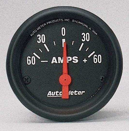 AutoMeter AU2644 Z-Series 2-1/16" Elec Ammeter Gauge 60-0-60 Amps