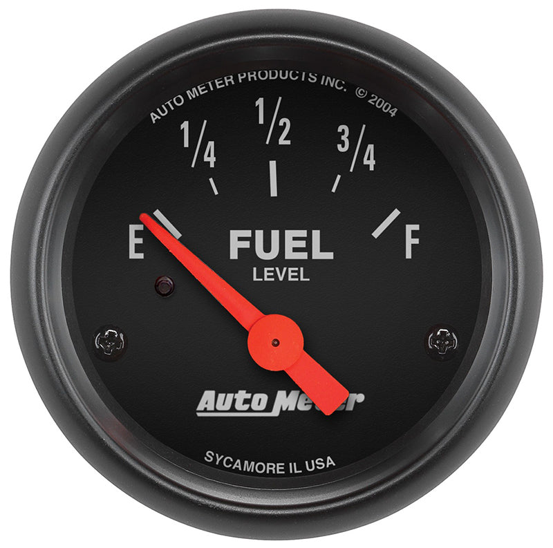AutoMeter AU2648 Z-Series Fuel Level Gauge 2-1/16" Short Sweep Elec Gm 0 OHMS Empty/30 OHMS Full